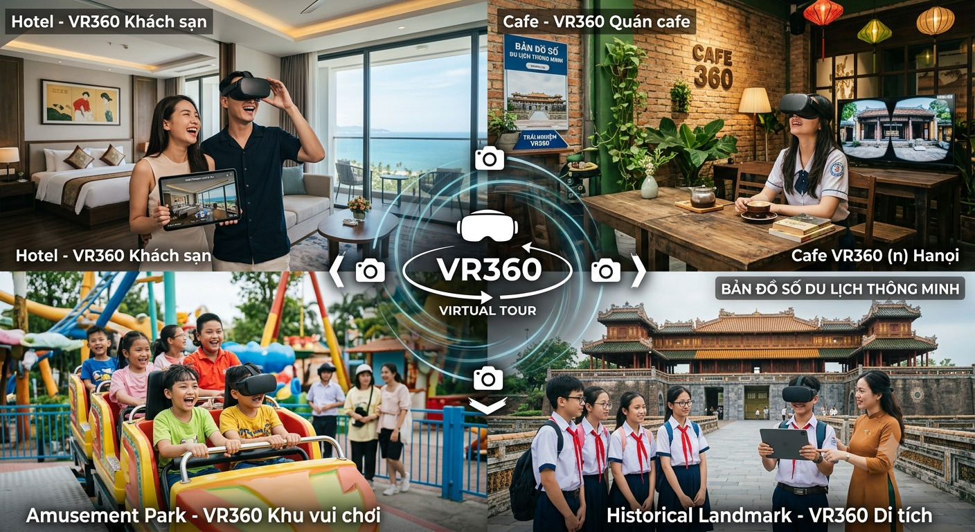 Thực tế ảo VR360 khách sạn, quán cafe, khu vui chơi tại Hà Tĩnh, Nghệ An, Quảng Trị